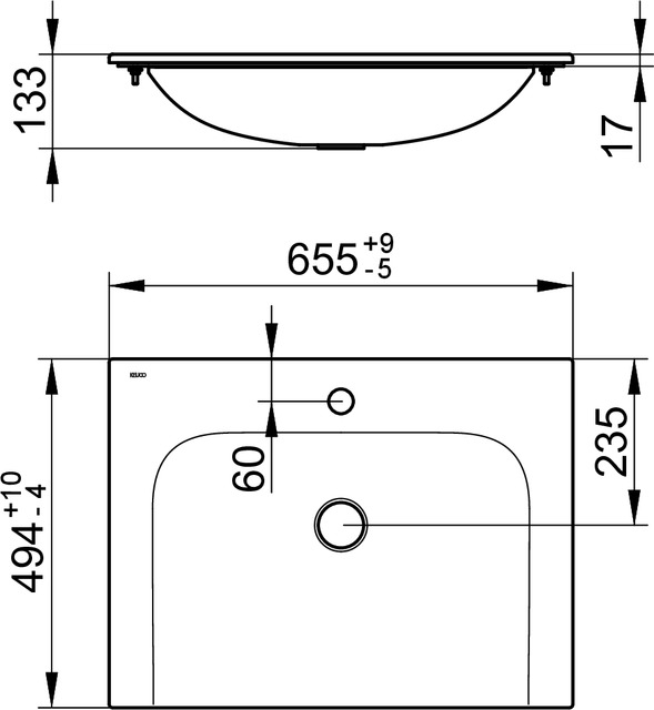 Раковина Keuco Plan 32950316501 65.5 см