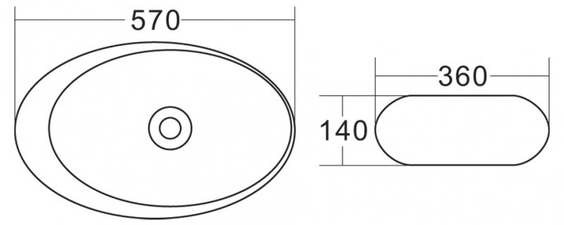 Раковина BelBagno BB1396 57 см