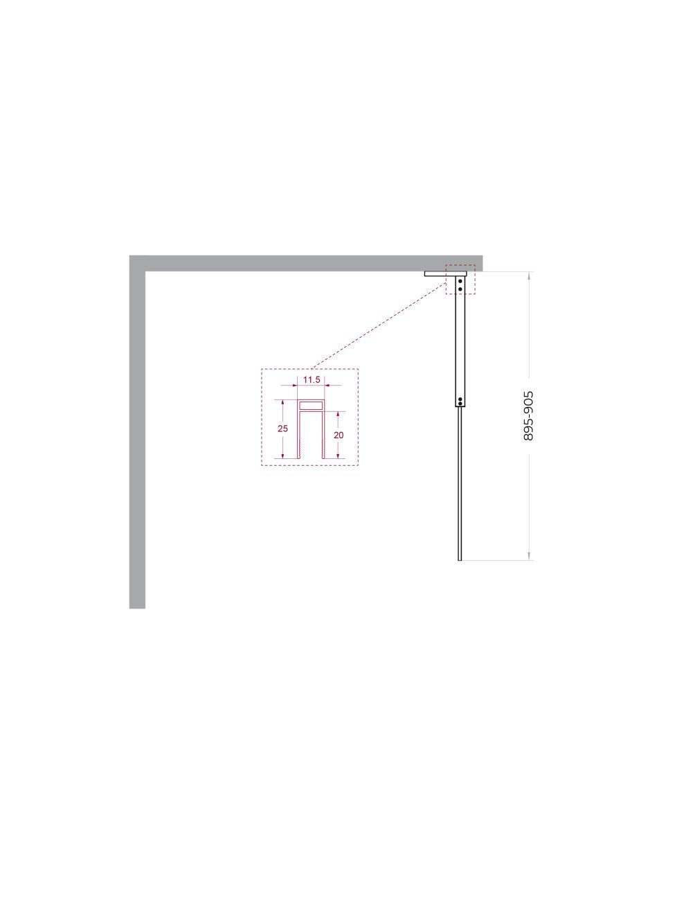 Душевая перегородка Belbagno UNO-L-1-TB-90-C-Cr 90x200 прозрачная, хром