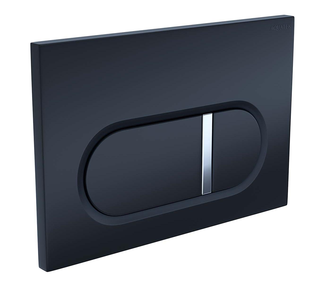 Подвесной унитаз SET Aquatek Мия-MB-045 4в1, кнопка черный матовый