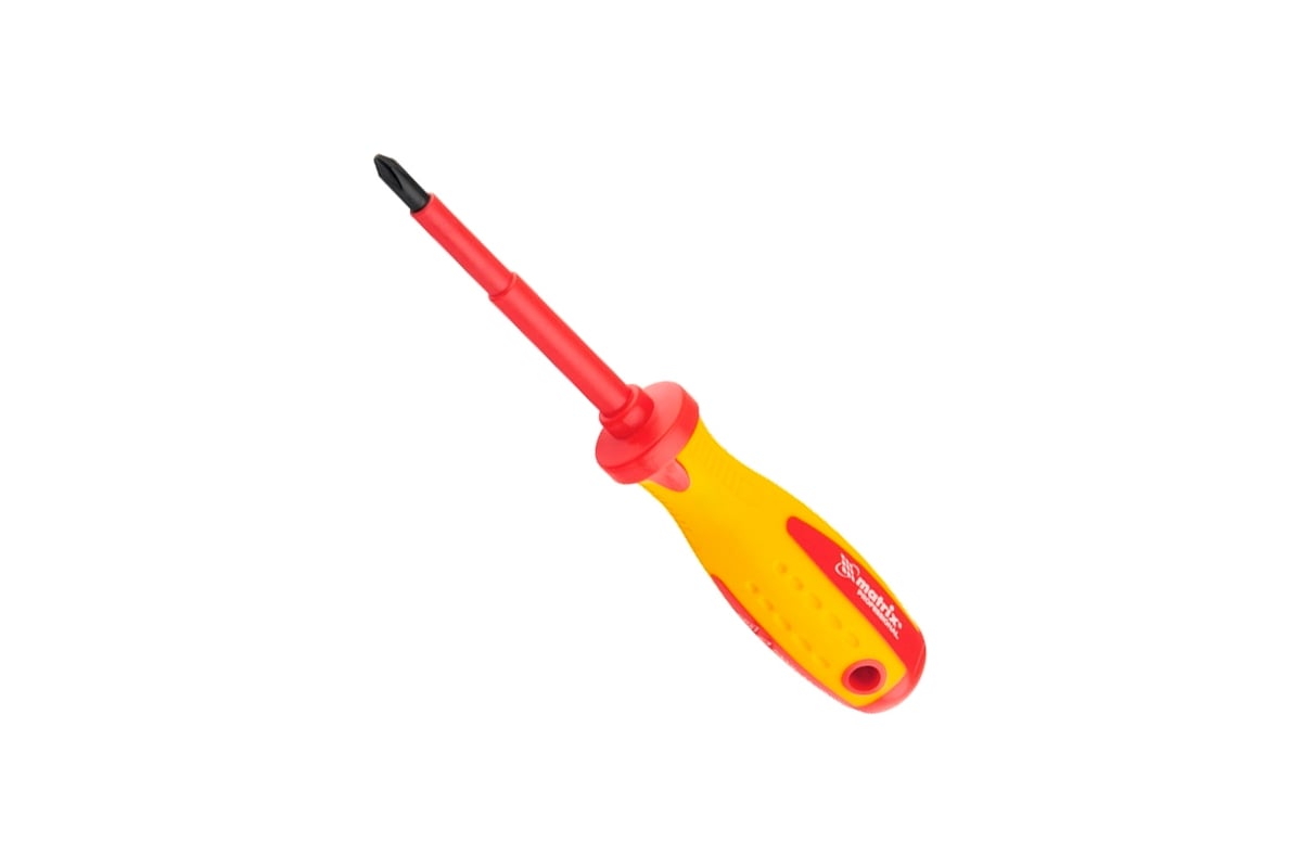 Отвертка Insulated SL4,0x100 мм Matrix CrMo, до 1000 В, двухкомп.рукоятка// PROFESSIONAL 12916