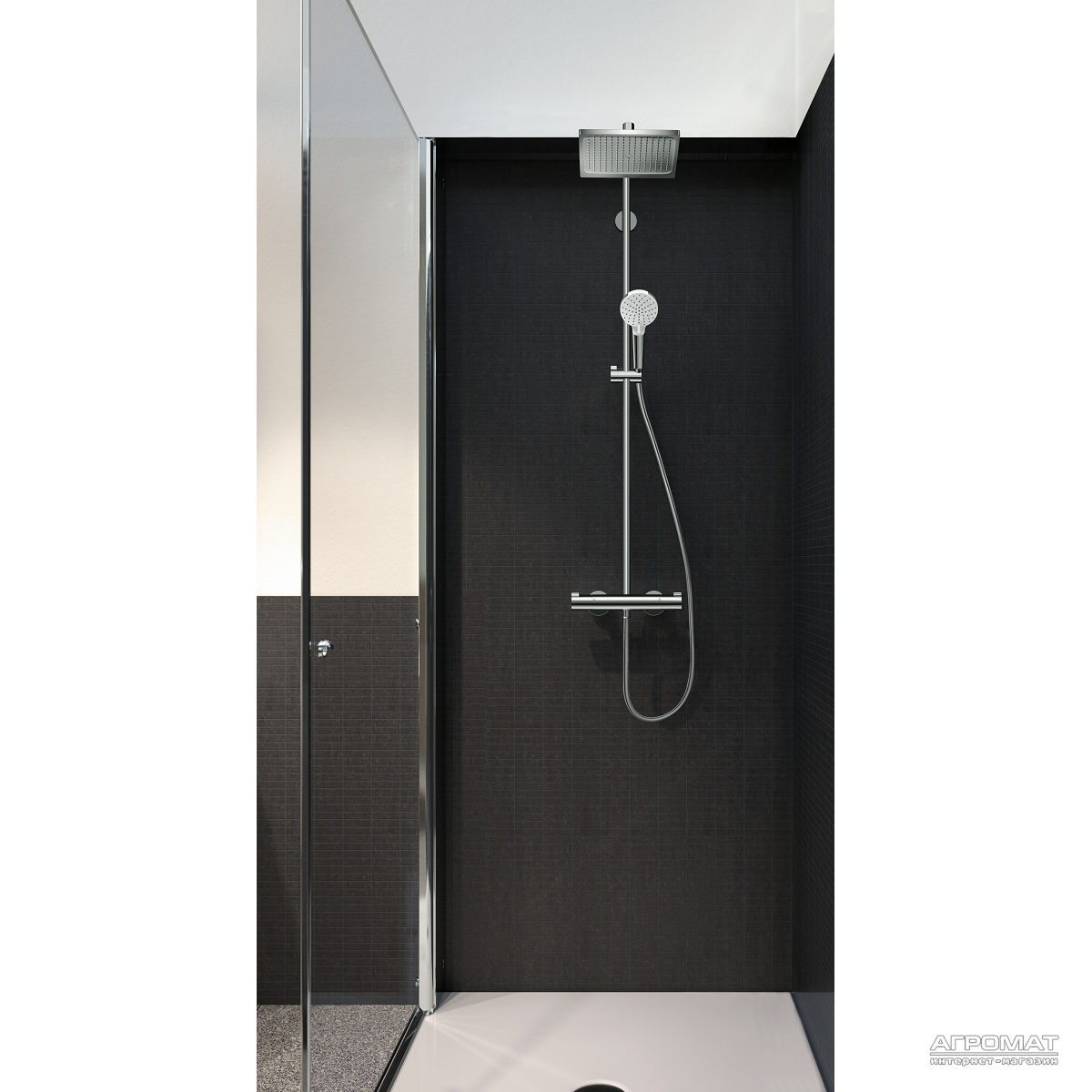 Душевая стойка Hansgrohe Crometta E 240 Showerpipe 27271000 термостат