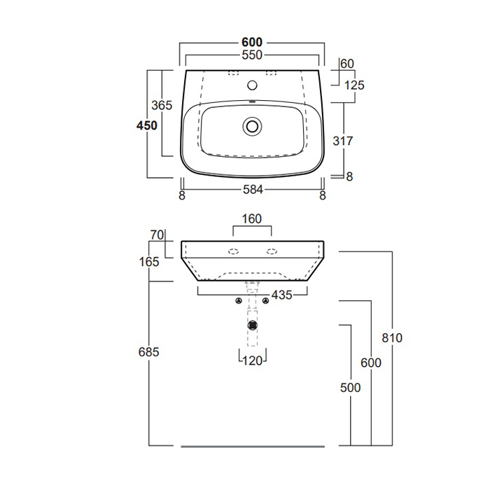 Раковина Simas Baden-Baden BB10bi*1 60 см