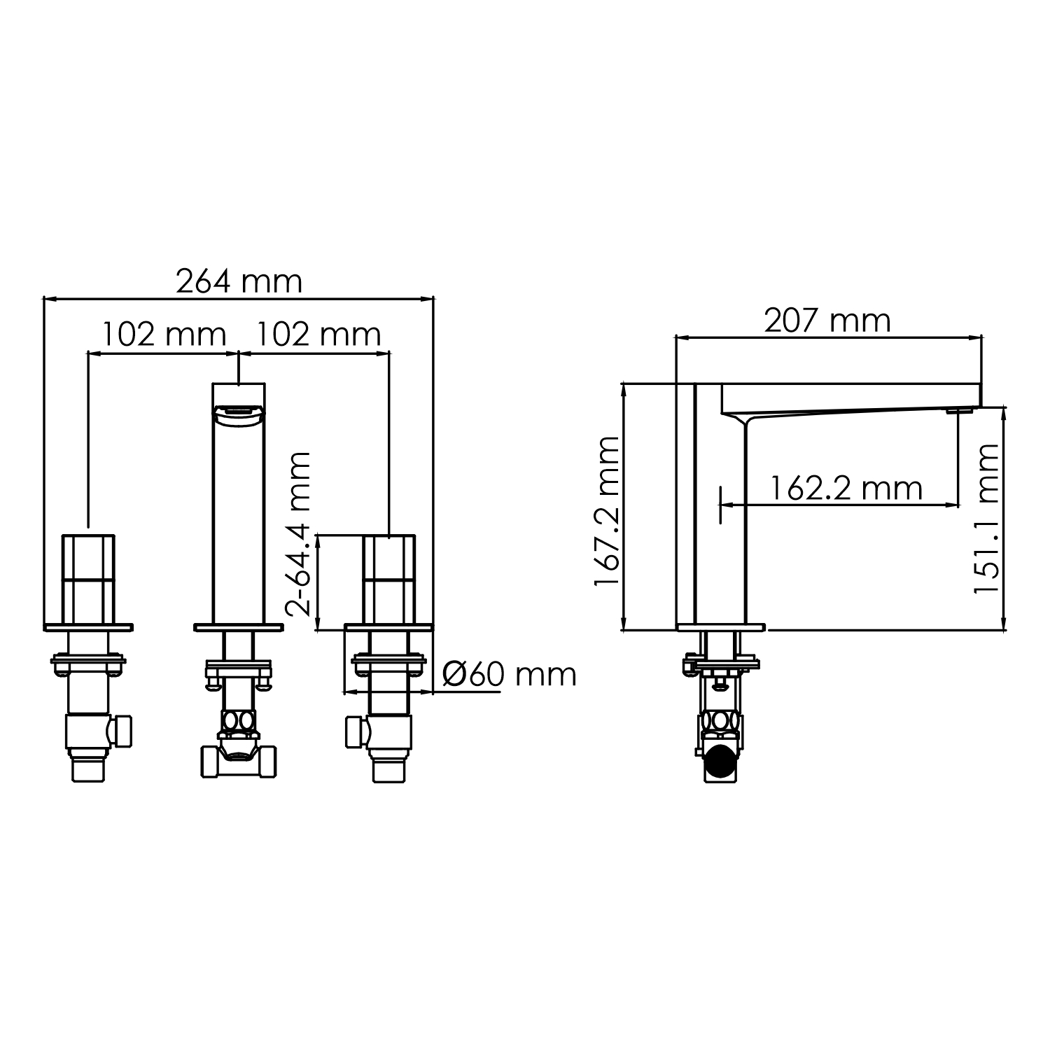 Смеситель для раковины WasserKRAFT Naab 8635, хром