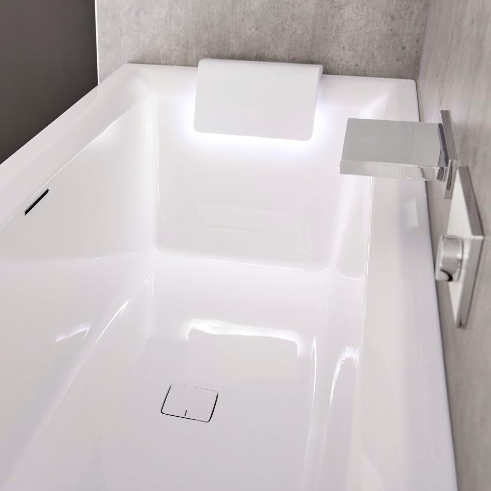Акриловая ванна Riho Still Square Led 170x75 см с подсветкой, подголовник вправо