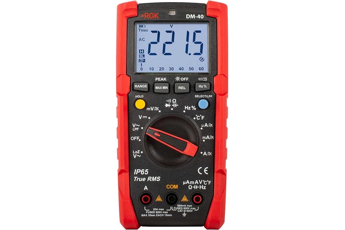 Цифровой мультиметр с поверкой RGK DM-40 779661