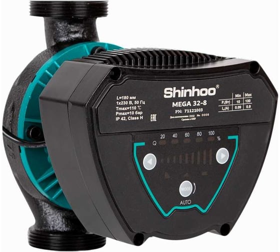 Насос циркуляционный SHINHOO MEGA 25-12 230V /96/ 71121002