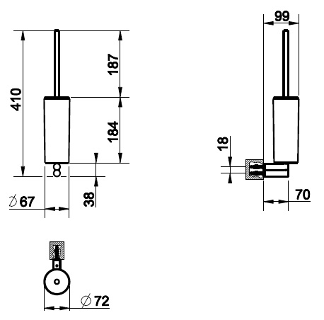 Ерш подвесной Gessi Trasparenze 37319.031