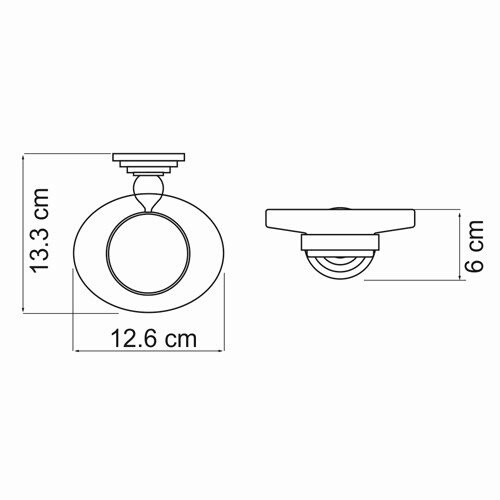 Мыльница WasserKRAFT Ammer K-7029 матовый хром