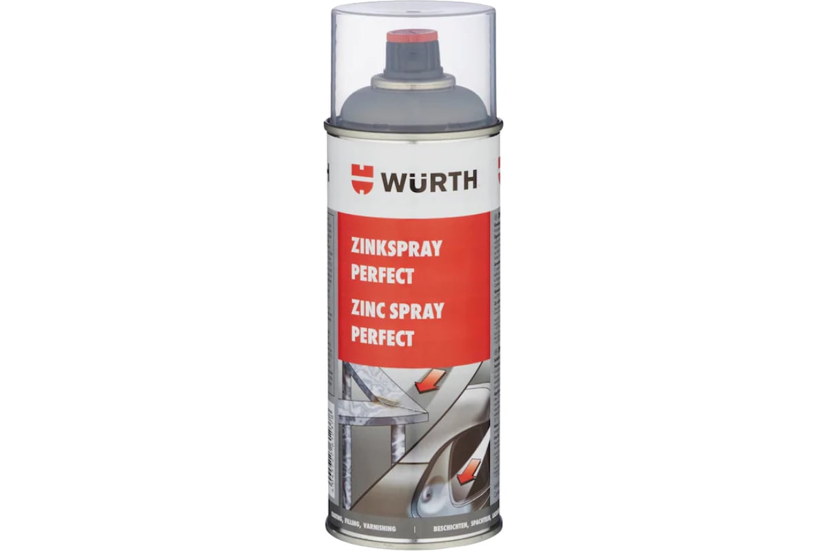 Цинковый спрей Perfect 400 мл для металлических поверхностей Wurth 0893114113053 12