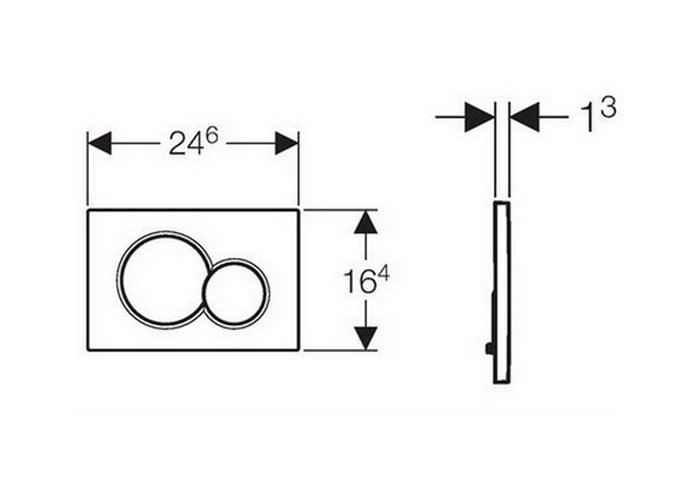 Кнопка смыва Geberit Sigma 01 115.770.KA.5 глянцевый хром/матовый хром