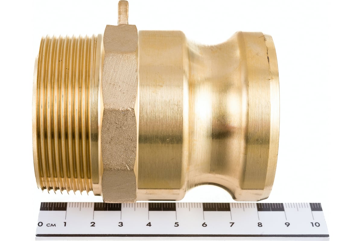 Камлок типа F (ниппель; наружная резьба BSP; 50 мм-2"; латунь) TITAN LOCK TL200FBR