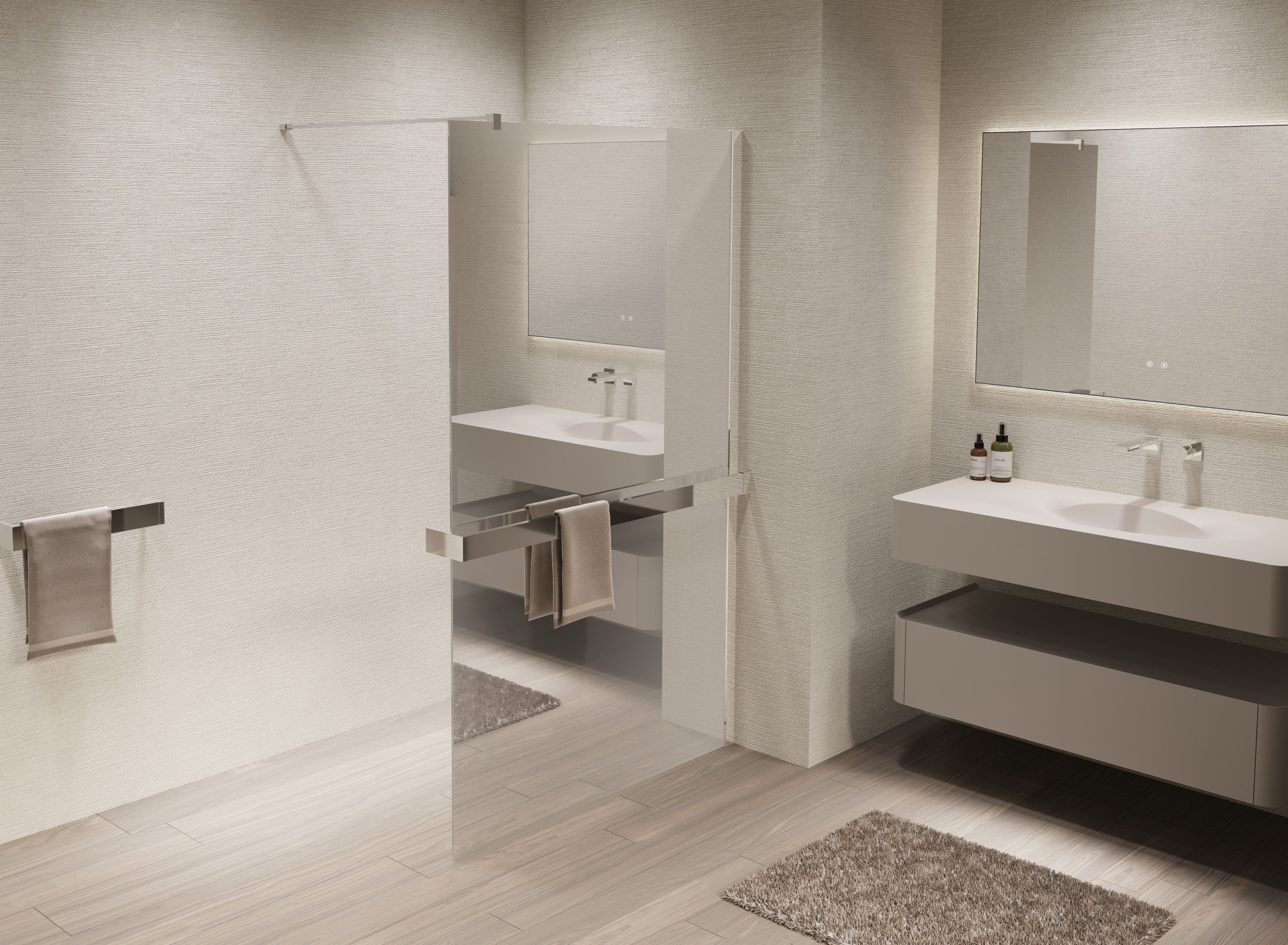 Душевая перегородка Vincea Walk-In VSW-1HR100MR 100x200 хром, зеркальное