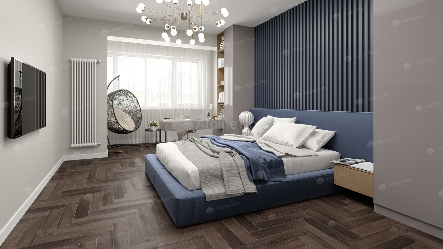 SPC ламинат Alpine Floor Parquet Light Фафнир 600x125x4 мм, ECO 13-16A