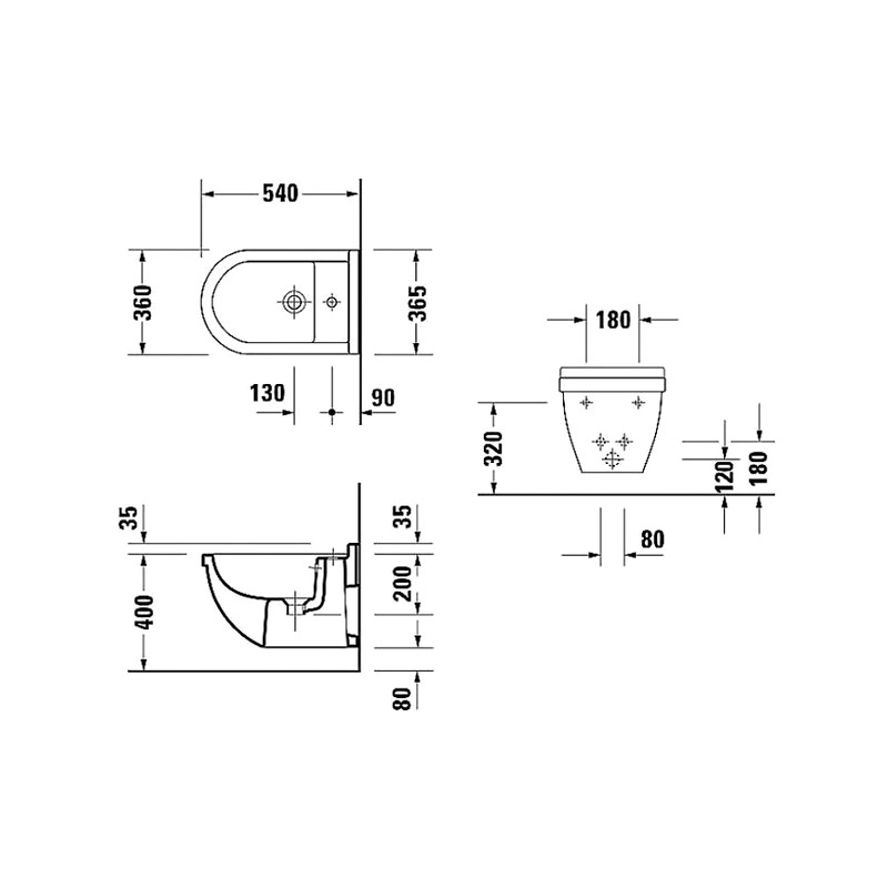 Подвесное биде Duravit Starck 3 2230150000