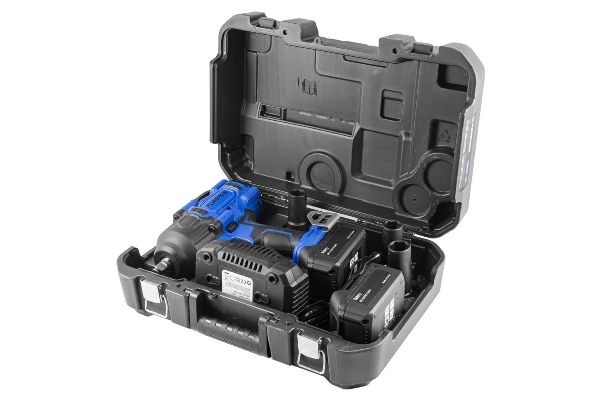 Гайковерт ударный аккумуляторный Forsage 1/2" + набор головок, в кейсе F-WT02F1161(51694)