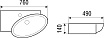 Раковина WeltWasser AISBACH 5093L 76 см, 10000003878 белый глянец