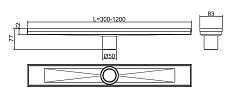 Трап для душа RGW Shower Drain SDR-02-60-Q 60x8.3 см, без решетки