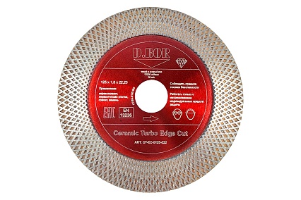 Диск алмазный Ceramic Turbo Edge Cut 125x1.8x22.23 мм D.BOR D-CT-EC-0125-022