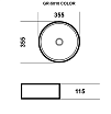 Раковина Grossman Color GR-5010GWL 35 см белый/золото