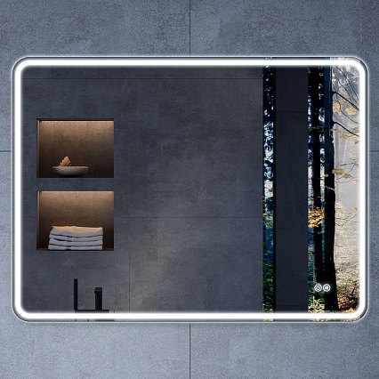 Зеркало Vincea VLM-3VC9008-2 90x80 см, сенсорный выключатель, диммер, антипар