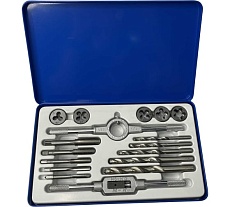 Набор для нарезания резьбы БМ пластмассовый футляр, 17 предметов 650217