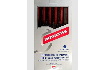 Набор отвёрток IZELTAS Torx 6 предметов 4530001006