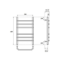 Полотенцесушитель водяной Point PN07156 П6 50x60, хром