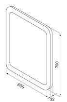 Зеркало Iddis Edifice 60x70 см с подсветкой