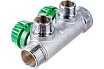 Регулирующий коллектор STOUT 3/4, 2 отвода 1/2, плоское уплотнение SMB-6849-341202