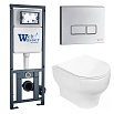 Комплект Weltwasser 10000006465 унитаз Erlenbach 004 GL-WT + инсталляция Marberg 410 + кнопка Mar 410 SE