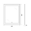 Зеркало BelBagno SPC-KRAFT-685-885-TCH-WARM 70x90 см антипар, в алюминиевой раме