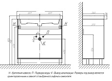 Мебель для ванной Velvex Rigli 80 см напольная