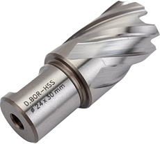 Сверло корончатое HSS по металлу (24х30/63 мм; Weldon 19) D.BOR CD-HSS-030-024-W