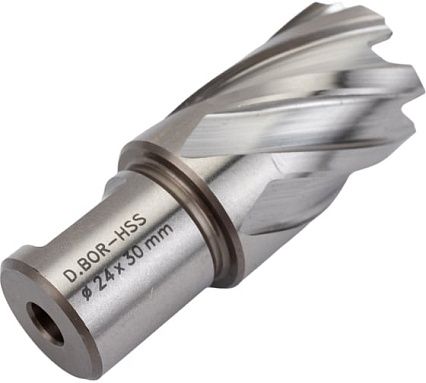 Сверло корончатое HSS по металлу (24х30/63 мм; Weldon 19) D.BOR CD-HSS-030-024-W