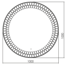 Зеркало Silver Mirrors Армада LED-00002512 100x100 см с подсветкой, сенсорный выключатель