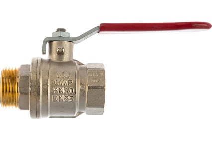 Шаровой кран RUB 1" DN25 PN40, ВР-НР, серия MILANO (S.90), ручка S90F20