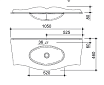 Раковина Caprigo OW15-11014-S 100 см серебро