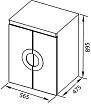 Шкаф De Aqua Форма 55 см, для стиральной машины, белый