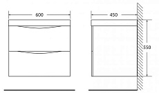 Тумба с раковиной BelBagno Marino 60 Bianco Lucido