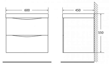 Тумба с раковиной BelBagno Marino 60 Bianco Lucido