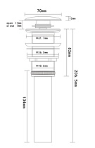 Донный клапан AQUAme AQM7002-1W с переливом, белый