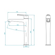 Смеситель для раковины RGW Shower Panels SP-311B черный