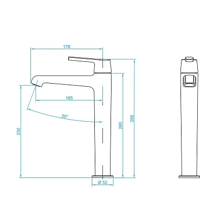 Смеситель для раковины RGW Shower Panels SP-311B черный