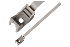 Ремешок-опора для труб и кабеля ЕВРОПАРТНЕР PRNT 16-32 серый, с шурупом и дюбелем, 30 шт. 3001 D