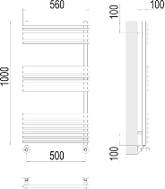 Полотенцесушитель водяной Terminus Ватра П18 500x1000, 4670078530554