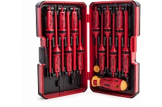 Диэлектрическая отвертка Smart с набором насадок 12 шт в кейсе Felo 06391306