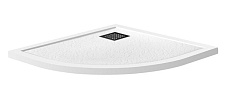 Поддон для душа BelBagno TRAY-MR-UNO-R-90-550-35-W-NO 90x90 белый, накладка черный