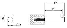 Крючок Gessi Trasparenze 37421.031