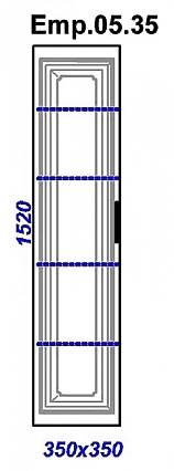 Шкаф пенал Aqwella 5 stars Empire 35 белый Emp.05.35/W